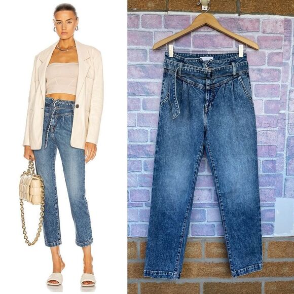 Jonathan Simkhai Denim - JONATHAN SIMKHAI STANDARD Theo Belted Pleated Straight size 27